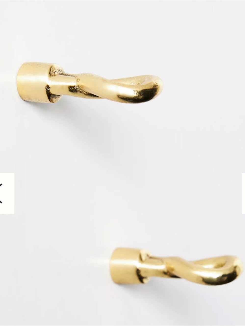Anthropologie Carina Brass Twist Knobs, Set of 2 NWT sold out
